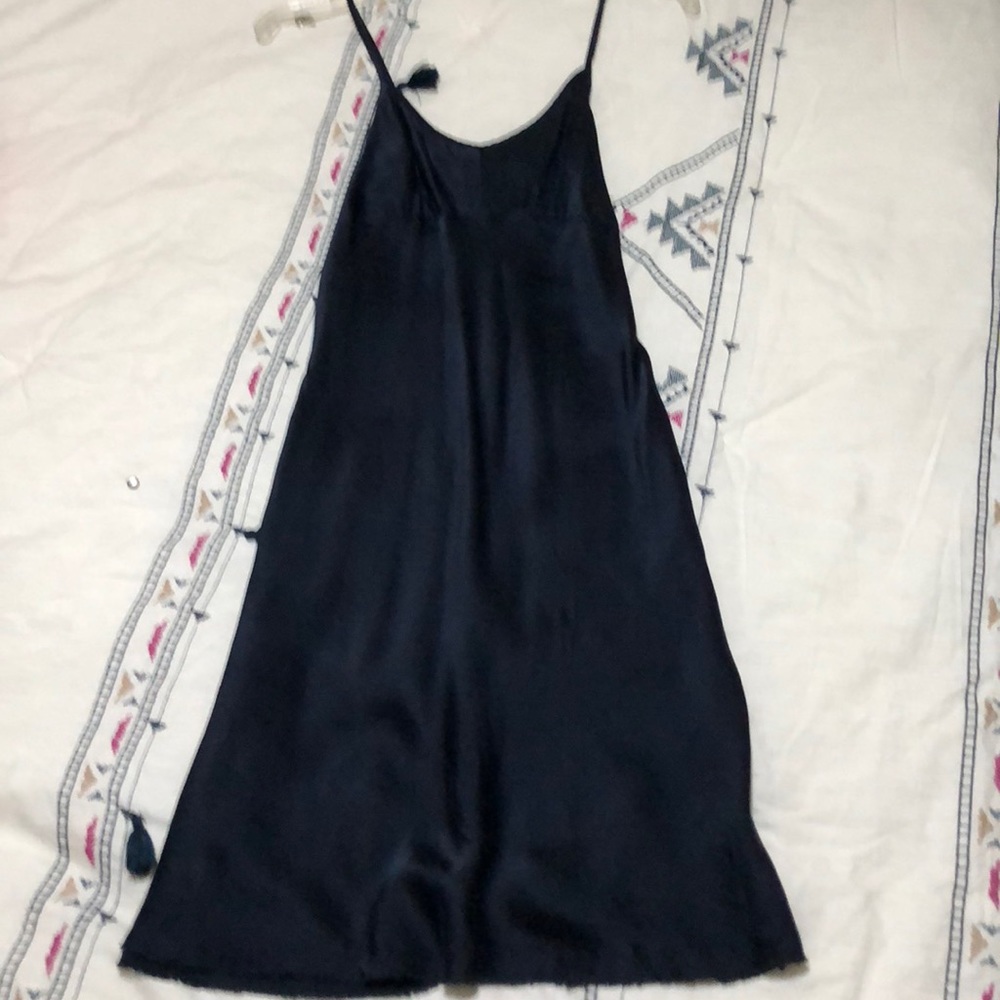 Banana Republic midnight blue silk gown